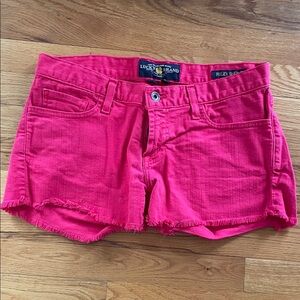 Lucky Brand Riley Hot Pink Denim Shorts